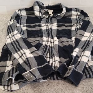 J.Crew navy / white flannel